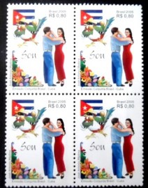 Quadra de selos postais do Brasil de 2005 Son