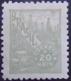 Selo postal do Brasil de 1941 Petróleo 20 N
