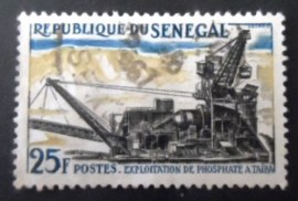 Selo postal do Senegal de 1964 Career Taiba Phosphate