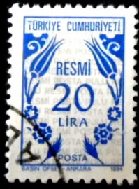 Selo postal da Turquia de 1986 Various Ornaments
