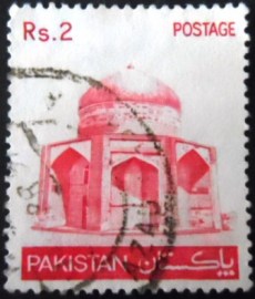 Selo postal do Paquistão de 1979 Mausoleum of Ibrahim Khan Makli Thatta