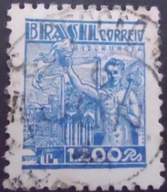 Selo postal do Brasil de 1941 Siderurgia