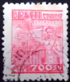 Selo postal do Brasil de 1941 Siderurgia 700