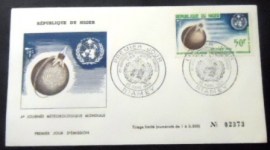 FDC Oficial do Niger de 1964 World Meteorological Day