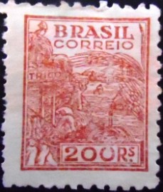 Selo postal do Brasil de 1941 Trigo 200
