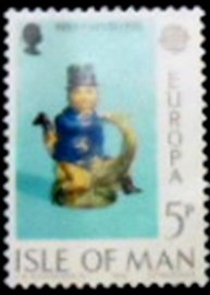Selo postal da Ilha de Man de 1976 Souvenir teaport
