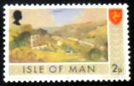 Selo postal da Ilha de Man de 1973 Laxey