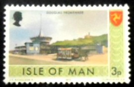 Selo postal da Ilha de Man de 1973 Douglas Promenade