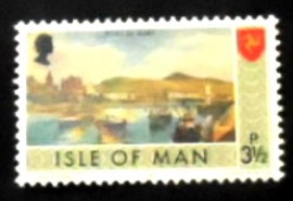 Selo postal da Ilha de Man de 1973 Port St. Mary