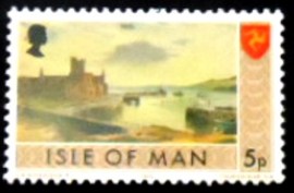 Selo postal da Ilha de Man de 1973 Peel