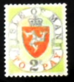 Selo postal da Ilha de Man de 1973 Coat of Arms