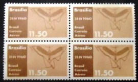 Quadra de selos do Brasil de 1960 Plano Piloto