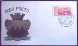 Envelope Comemorativo de 1961 Ouro Preto MG