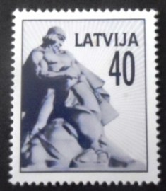 Selo postal da Letônia de 1992 Lacplesis