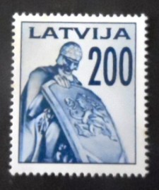 Selo postal da Letônia de 1992 Kurzeme  200