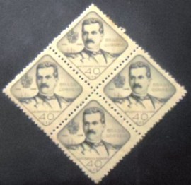Quadra de selos postais do Brasil de 1946 Saldanha da Gama