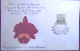 Envelope Comemorativo de 1970 Exposição de  Orquídeas