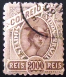 Selo posta do Brasil de 1894 Comércio 2000