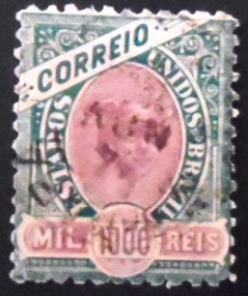Selo postal do Brasil de 1897 Comércio 1000