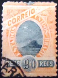 Selo postal do Brasil de 1894 Pão de Açúcar 20