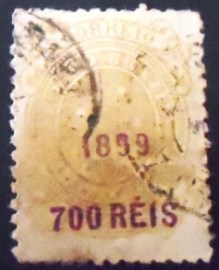 Selo postal do Brasil de 1899 Cruzeiro do Sul 700/500