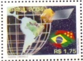 Selo postal do Brasil de 2004 CBERS 2