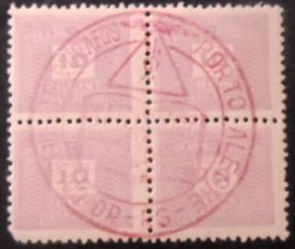 Quadra de selos do Brasil de 1942 VI Congresso de Contabilidade
