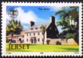 Selo postal de Jersey de 1986 The Elms