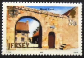 Selo postal de Jersey de 1986 Morel Farm Entrance