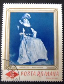 Selo postal da Romênia de 1967 Model in Costume