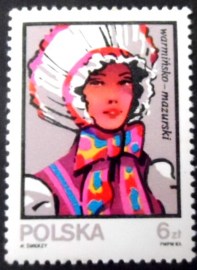 Selo postal da Polônia de 1983 Warmia-Mazury