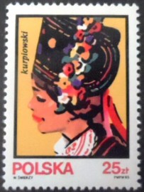 Selo postal da Polônia de 1983 Kurpie