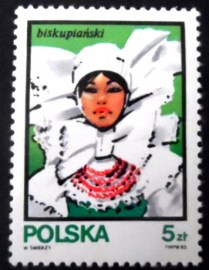 Selo postal da Polônia de 1983 Biskupianski