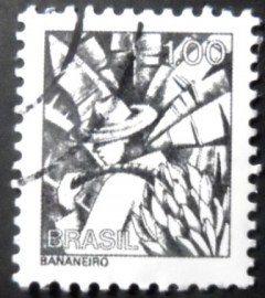 Selo postal do Brasil de 1976 Bananeiro