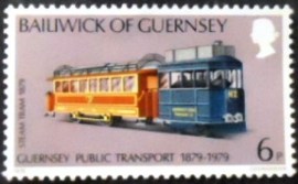 Selo postal de Guernsey de 1979 Electric Tram 1896