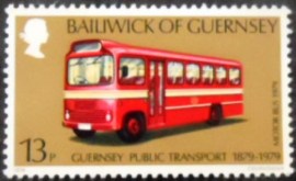 Selo postal de Guernsey de 1979 Motor Bus 1979
