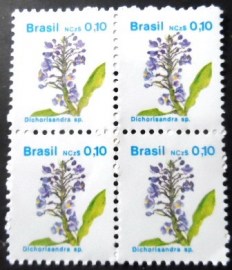 Quadra de selos do Brasil de 1989 Trapoeiraba