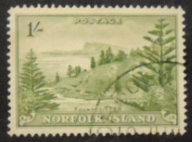 Selo postal de Norfolk Island de 1947 Ball Bay