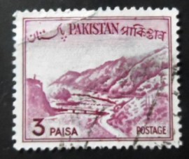 Selo postal do Paquistão de 1961 Khyber pass