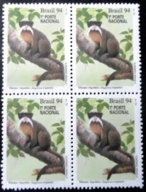 Quadra de selos postais do Brasil de 1994 Sauim de Colera