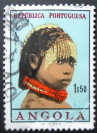Selo postal da Angola de 1961Girls of Angola 1$50