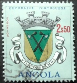 Selo postal da Angola de 1963 Vila de Damba
