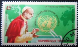 Selo postal do Togo de 1966 Pope Paul VI