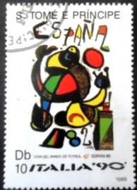 Selo postal de São Tomé e Príncipe de 1989 Abstract design