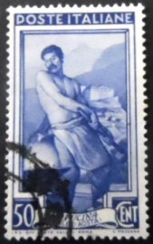 Selo postal da Itália de 1950 Blacksmith
