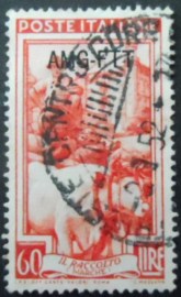 Selo postal da Itália Triestre de 1950 Shepherd