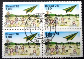 Quadra de selos do Brasil de 1978 Semana da Pátria