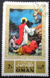 Selo postal de Omã de 1971 The passion of Christ