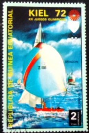 Selo postal da Guiné Equatorial de 1972 Dragon