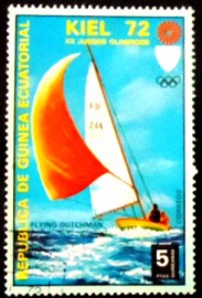 Selo postal da Guiné Equatorial de 1972 Flying-Dutchman